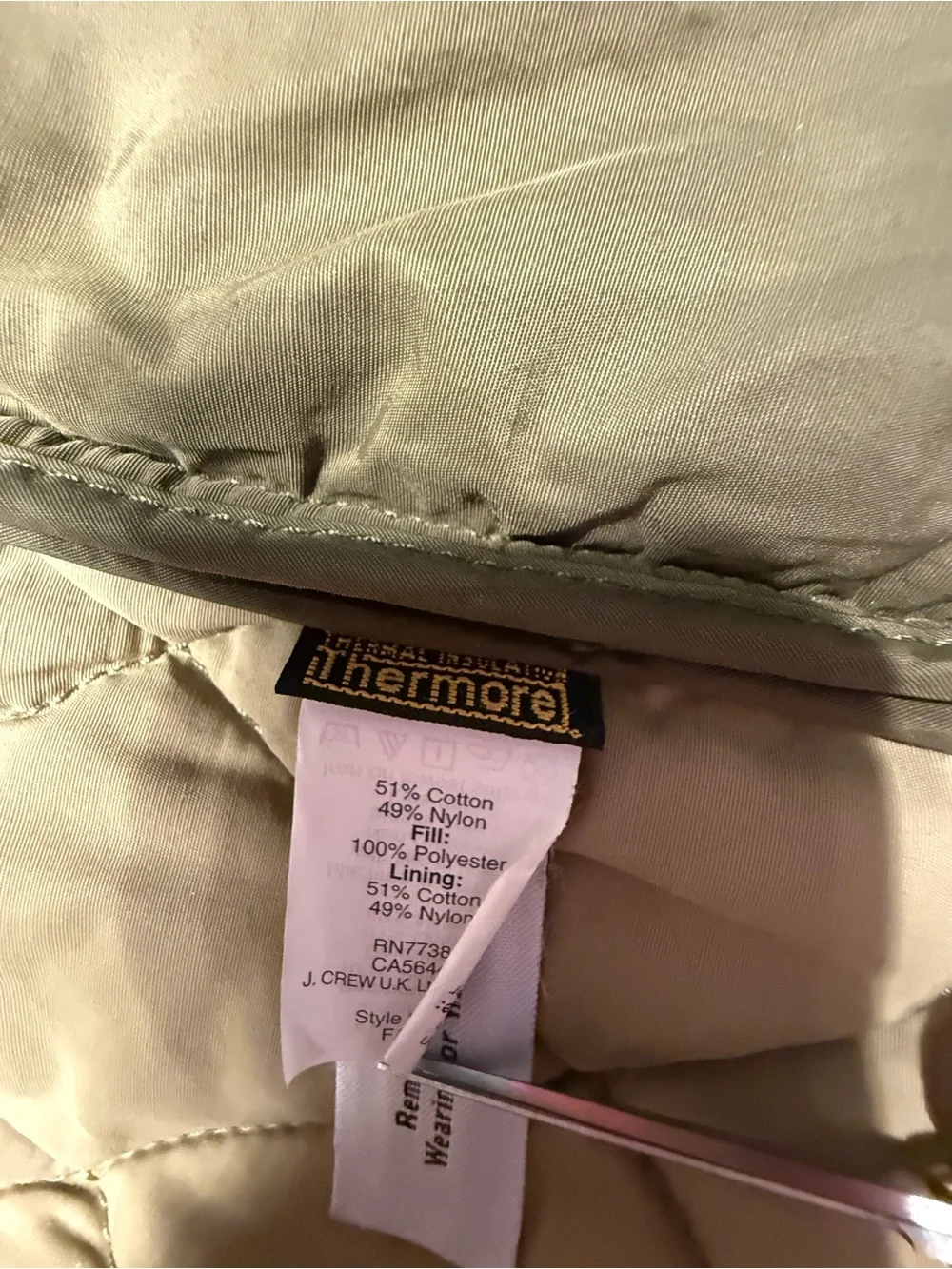 J. Crew quilted hooded